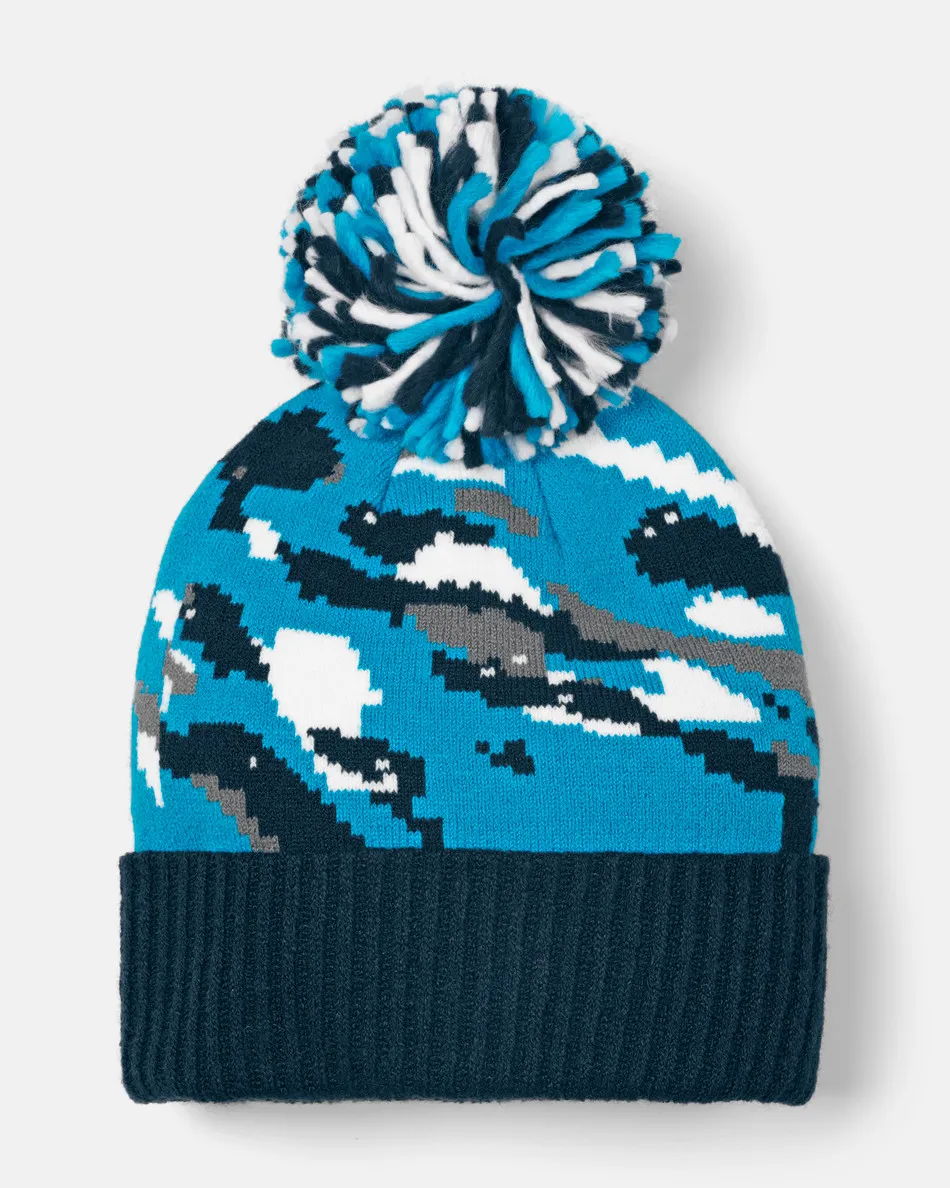 Spurs Kids Teal Pattern Beanie