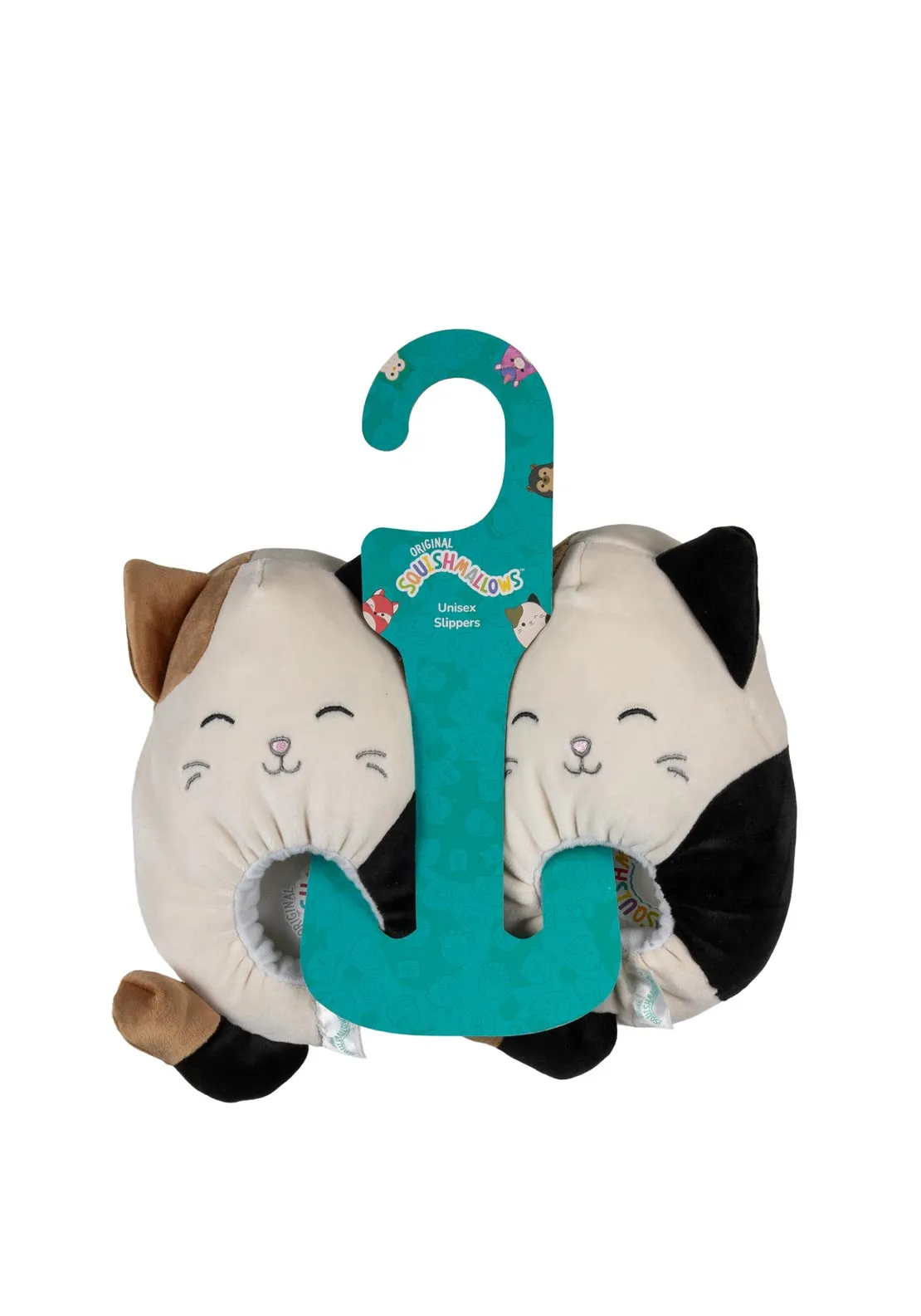 Squishmallow Kids Cam The Cat Slippers, White