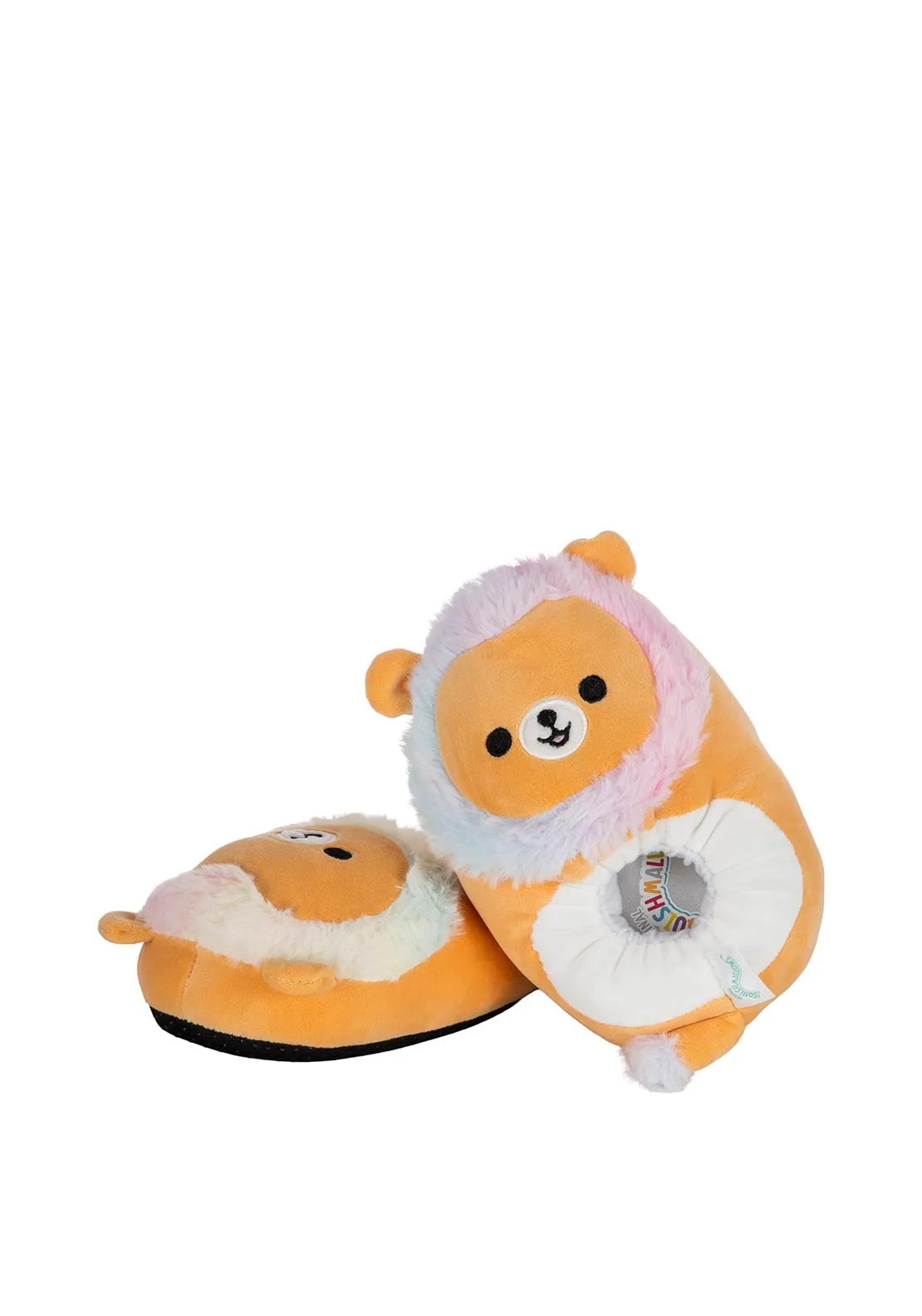 Squishmallow Kids Leonard The Lion Slippers, Orange