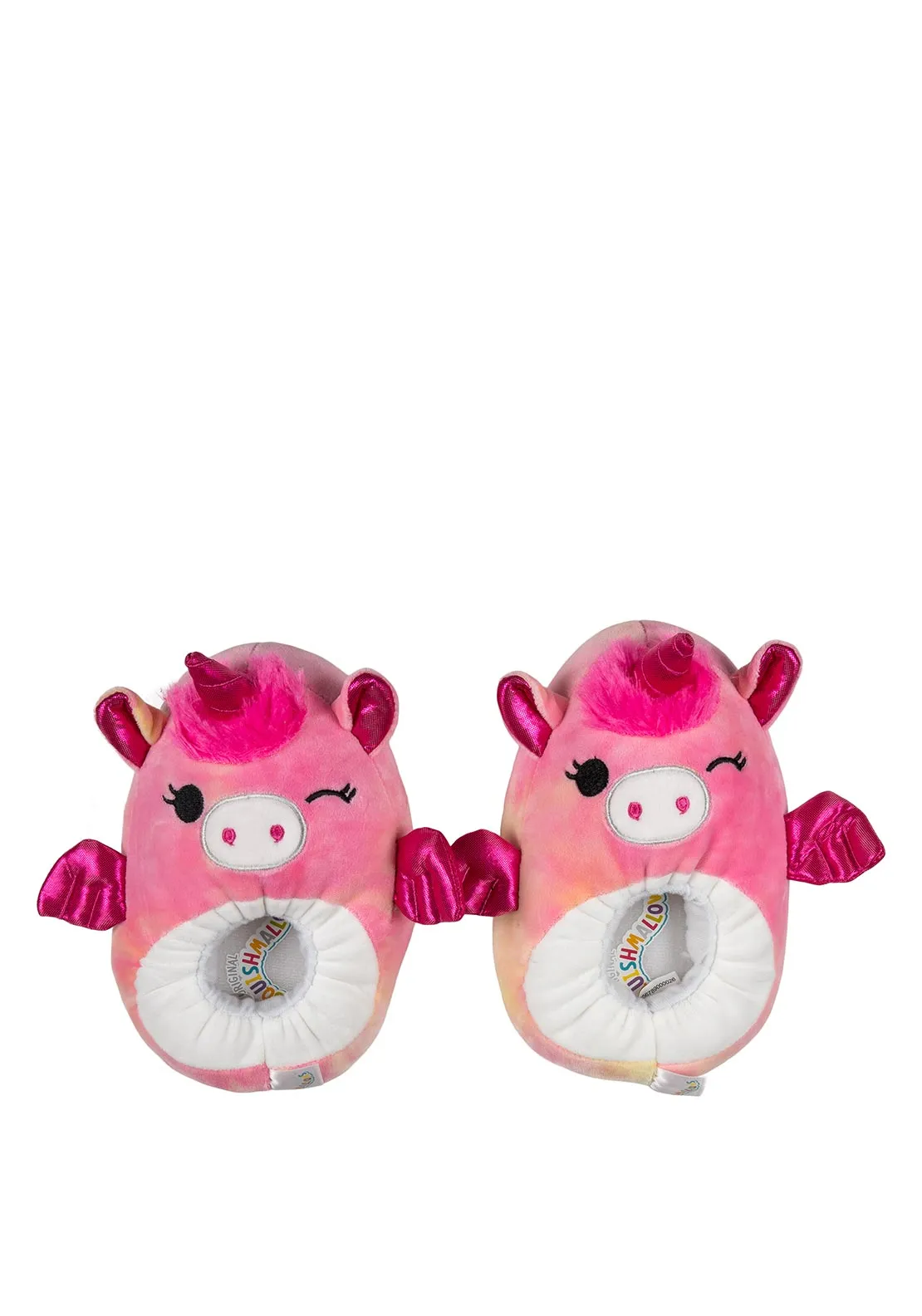 Squishmallow Kids Lola The Unicorn Slippers, Pink