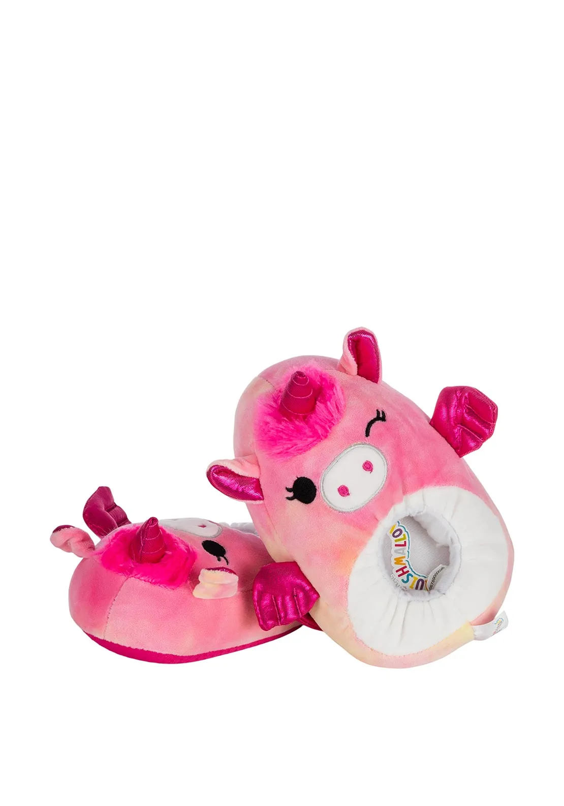 Squishmallow Kids Lola The Unicorn Slippers, Pink