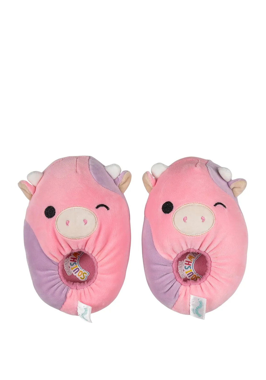 Squishmallow Kids Patty The Cow Slippers, Pink