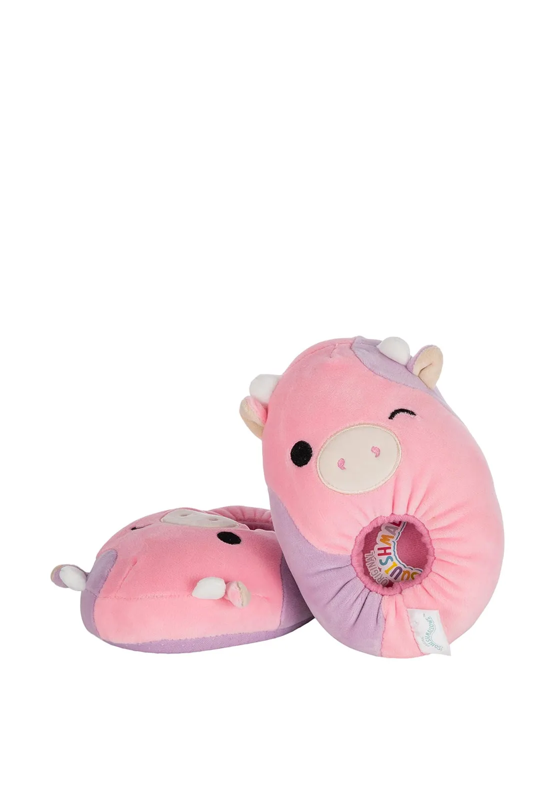 Squishmallow Kids Patty The Cow Slippers, Pink