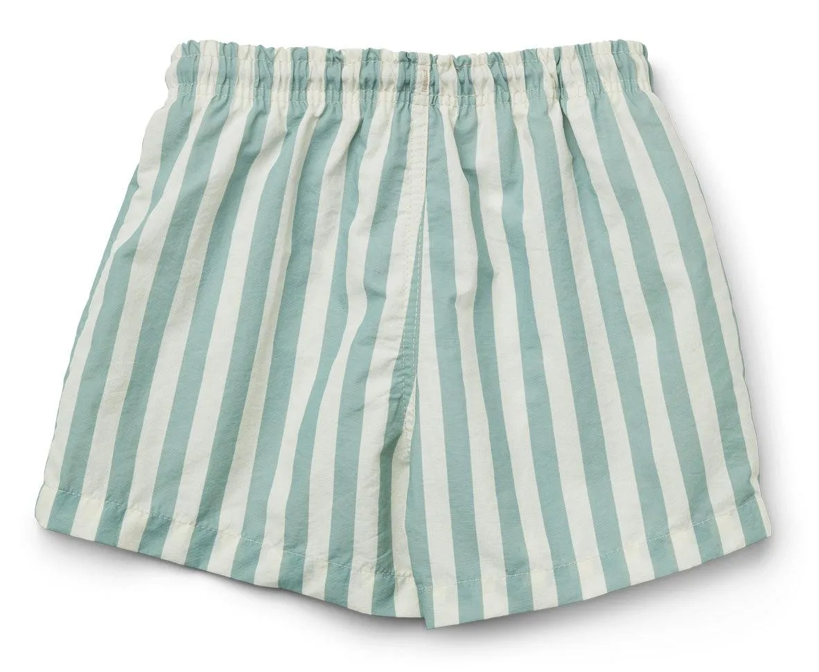 Discount Duke Striped Swim Shorts - Mint/ Creme