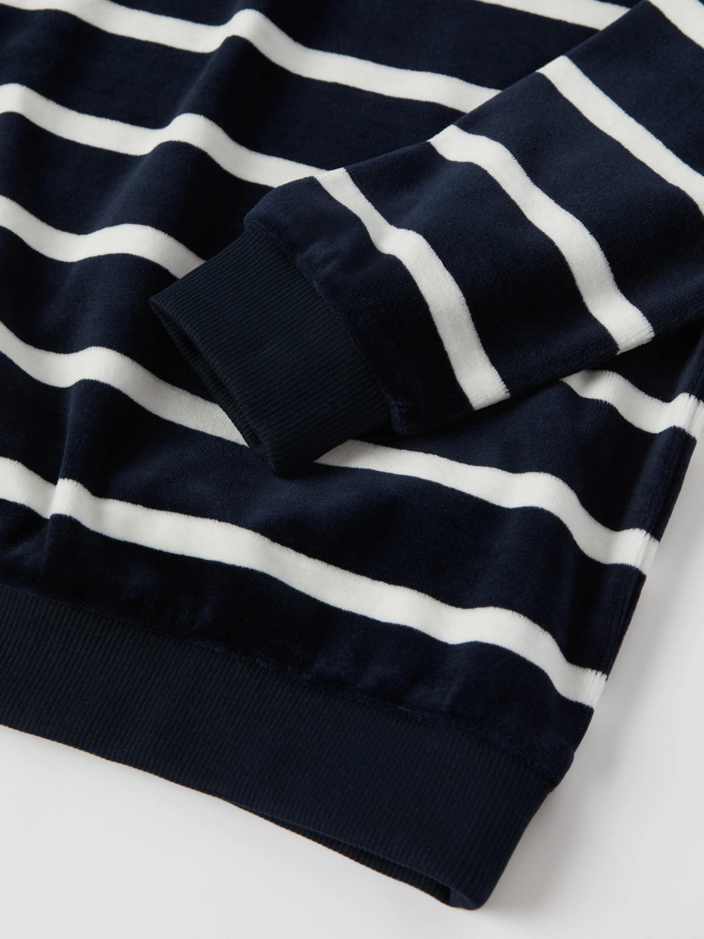 Striped Velour Kids Top