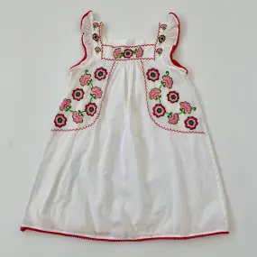 Sunuva Kids White Embroidered Summer Dress (5-6 Years)