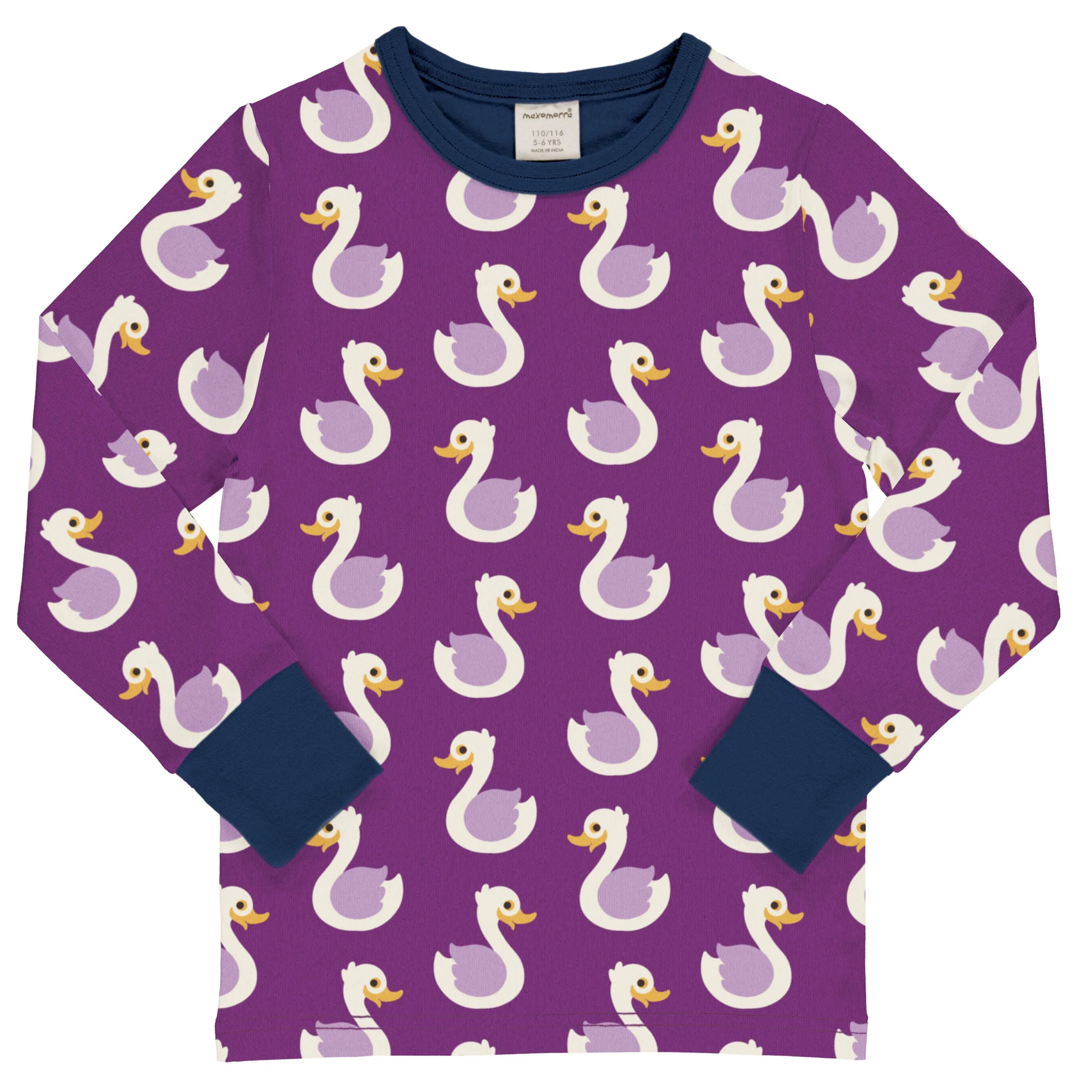 Swan Design Kids Long Sleeve Top