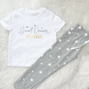 Sweet Dreams Personalised Kids Star Pyjamas