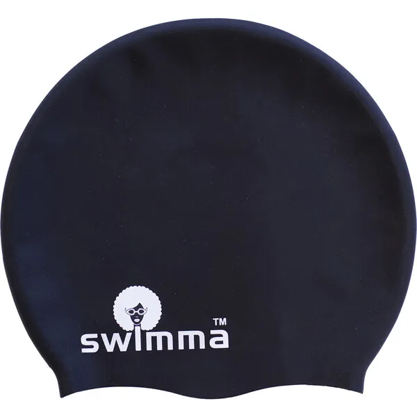 Swimma Afro-kids Swimcap, Black