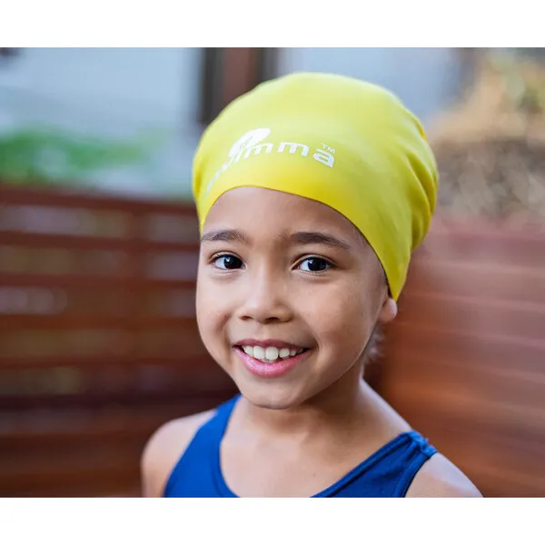 Swimma Afro-kids Swimcap, Yellow