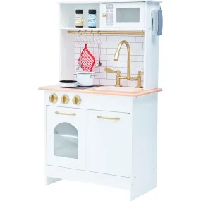 Teamson Kids Teamson Kids Little Chef Boston Wooden Play Kitchen, White/Gold