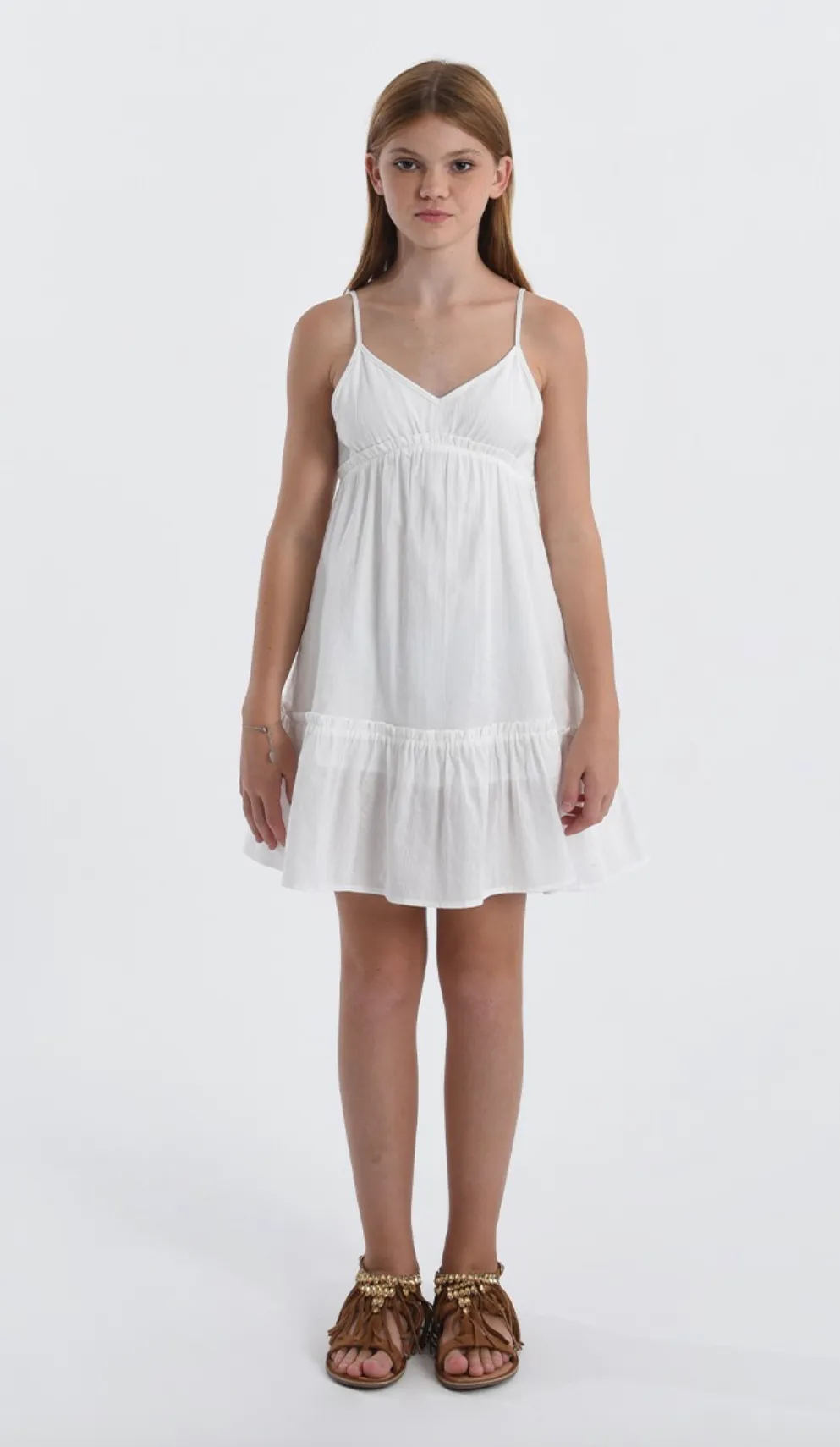 The Asana Dress - White - KIDS