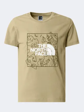 The North Face New Graphic Kids Lifestyle T-Shirt Gravel/Forest Olive