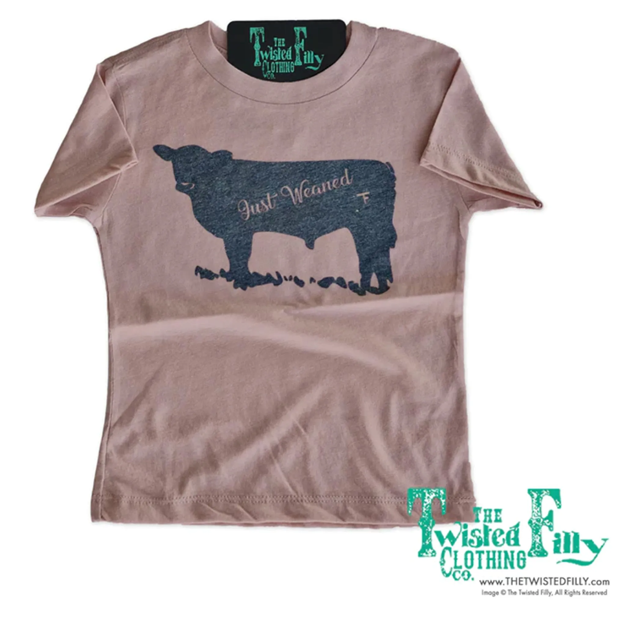 Dusty Rose Just Weaned Tee for Infants/Kids by The Twisted Filly Clothing Co