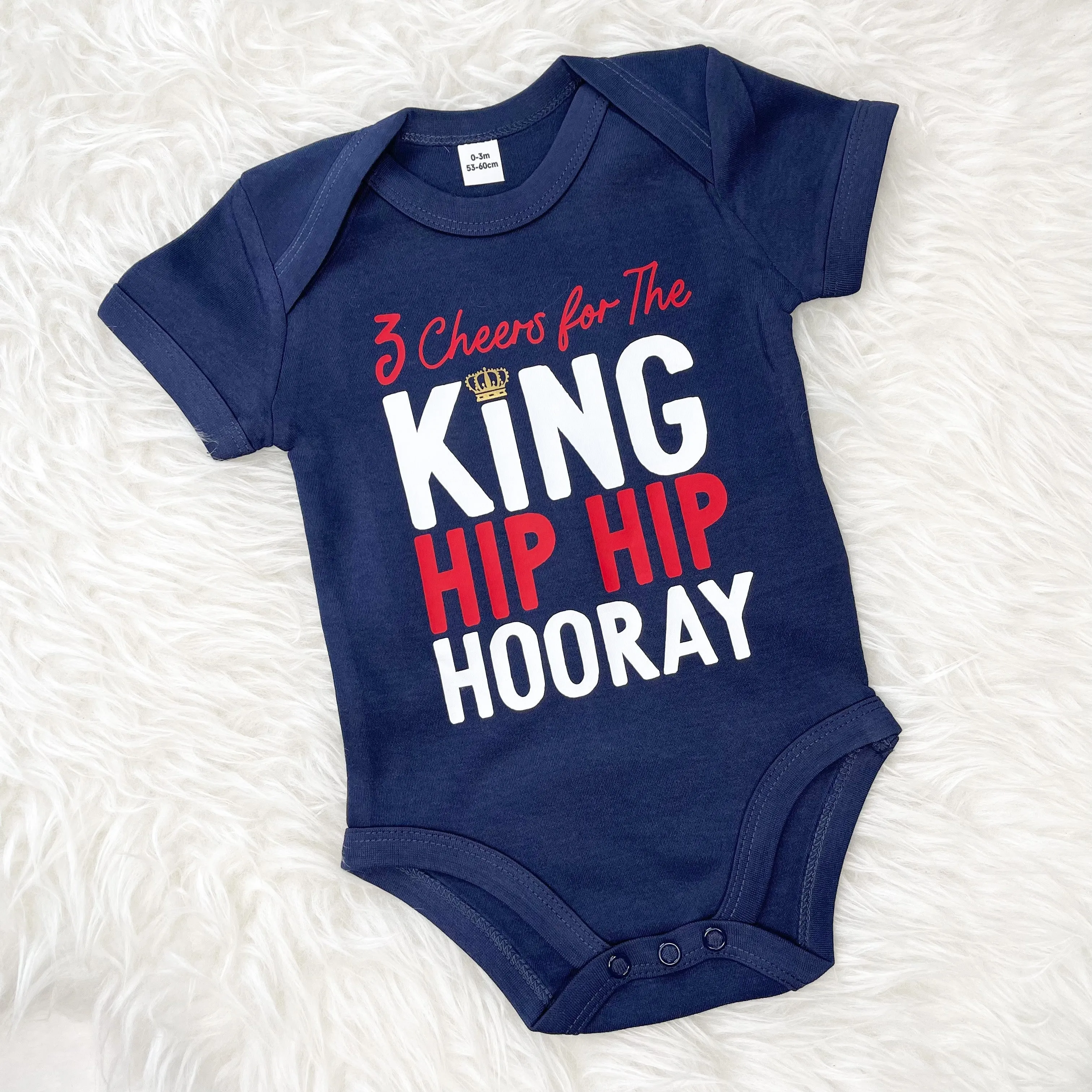 Three Cheers King Charles Coronation Kids/Baby Outfit