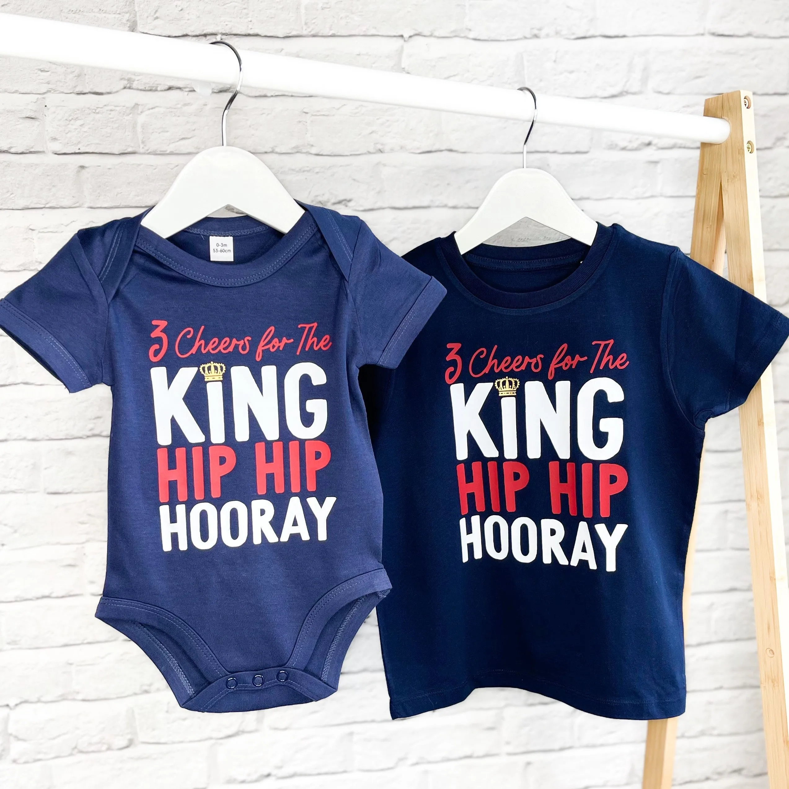 Three Cheers King Charles Coronation Kids/Baby Outfit