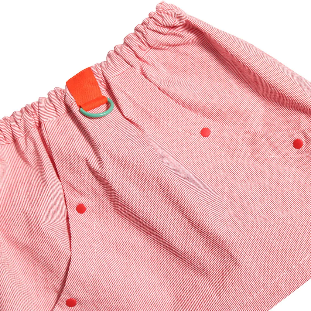 Kids Red Patchwork Cargo Skirt