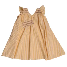 Tia Cibani Kids Child Pia Yellow Dropped Waist Dress