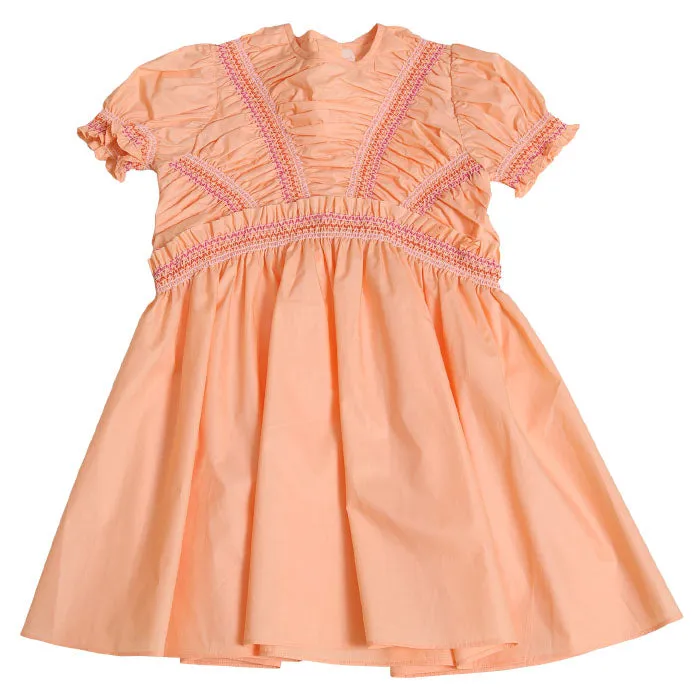 Sedona Pink Child Pia Sunray Smocked Dress for Kids by Tia Cibani