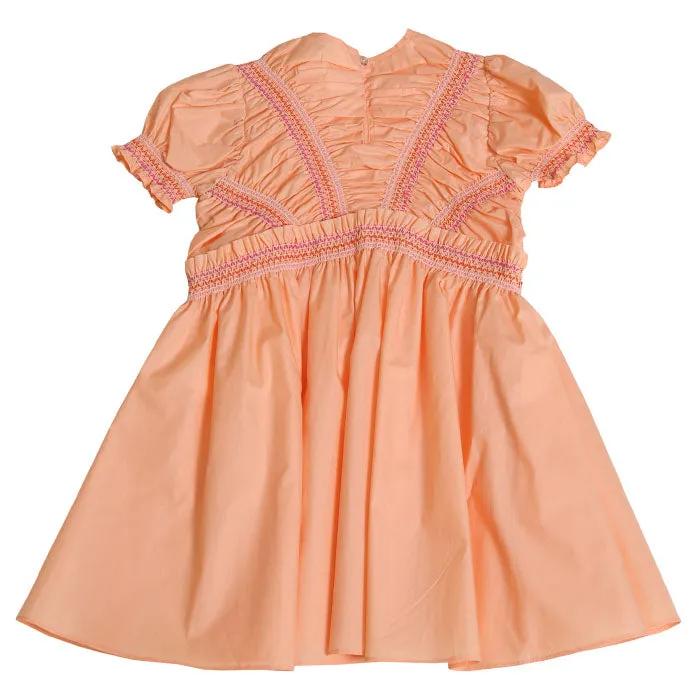 Sedona Pink Child Pia Sunray Smocked Dress for Kids by Tia Cibani