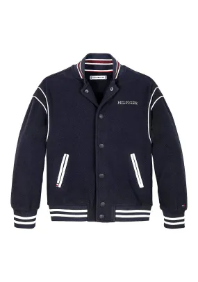 Tommy Hilfiger Kids Oversized Bomber Jacket, Navy