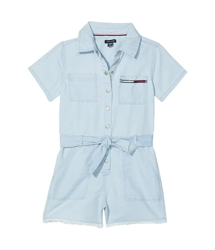 Tommy Hilfiger Kids Tommy Denim Romper in Jane Wash (Big Kids)