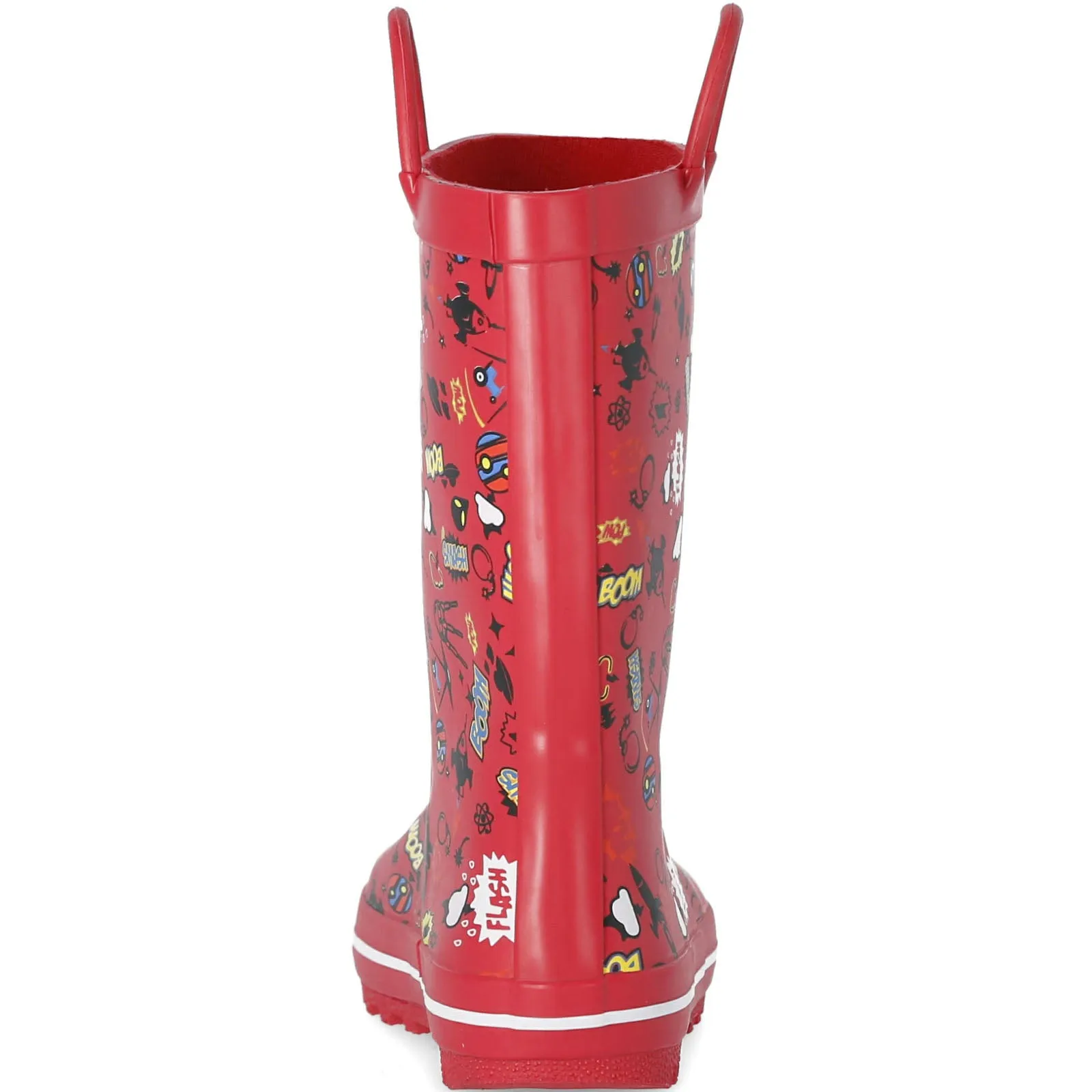 Trespass Kids Apolloton Waterproof Pull-Handle Wellies - Red