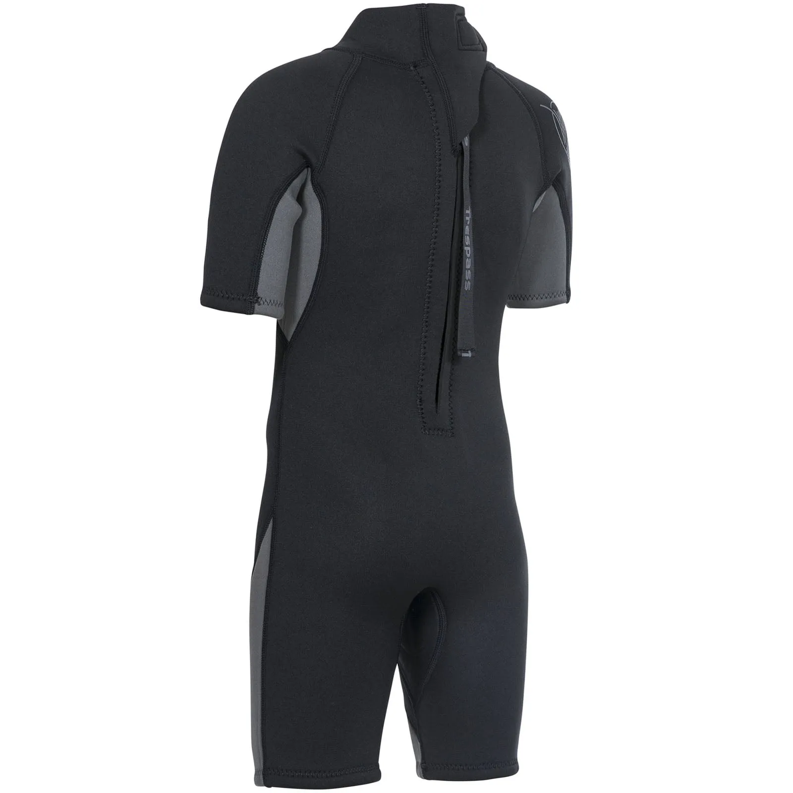 Trespass Kids Claybourne 3mm Back Zip Shortie Wetsuit - Black