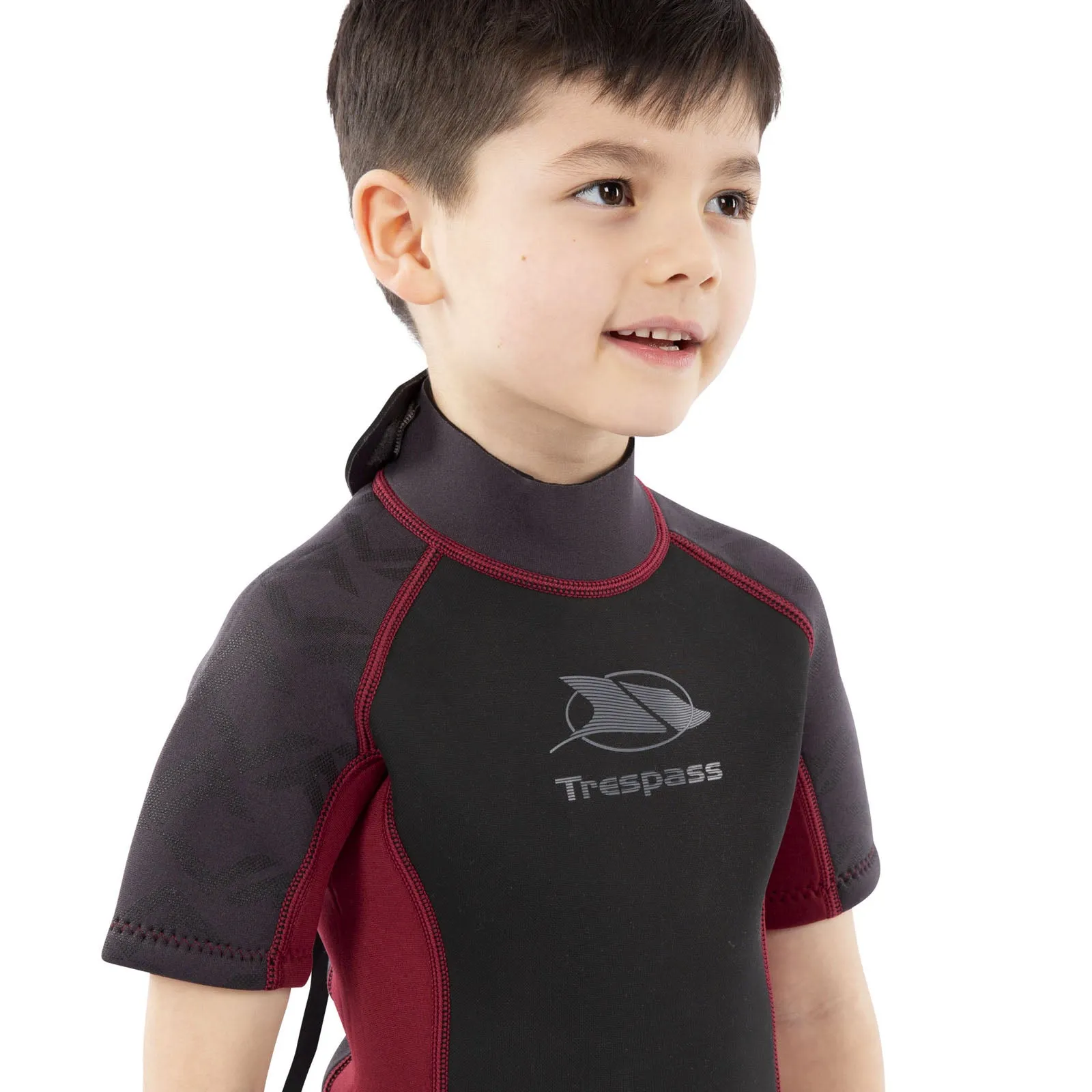 Trespass Kids Milo 3mm Back Zip Shortie Wetsuit - Black