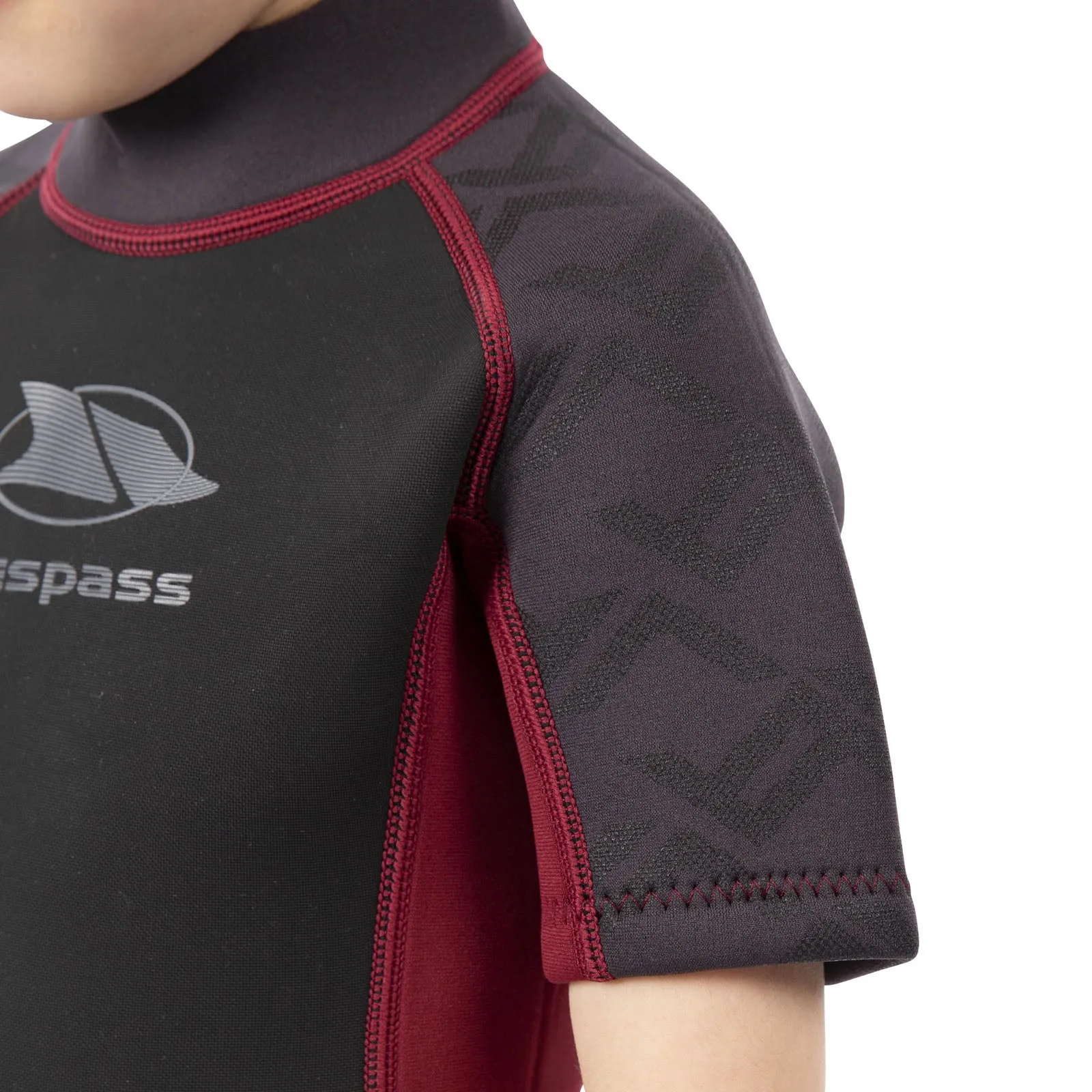 Trespass Kids Milo 3mm Back Zip Shortie Wetsuit - Black