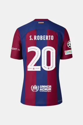 S. ROBERTO Junior UCL FC Barcelona Home Shirt 23/24