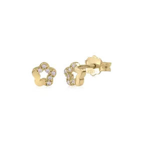 UNICORNJ 14K Children's Baby Tiny Flower Earrings