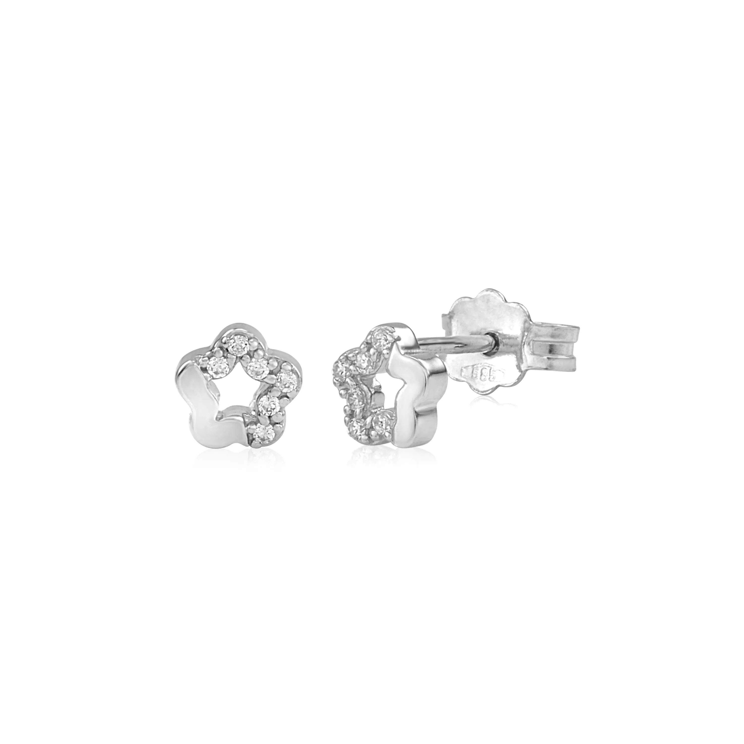 UNICORNJ 14K Children's Baby Tiny Flower Earrings