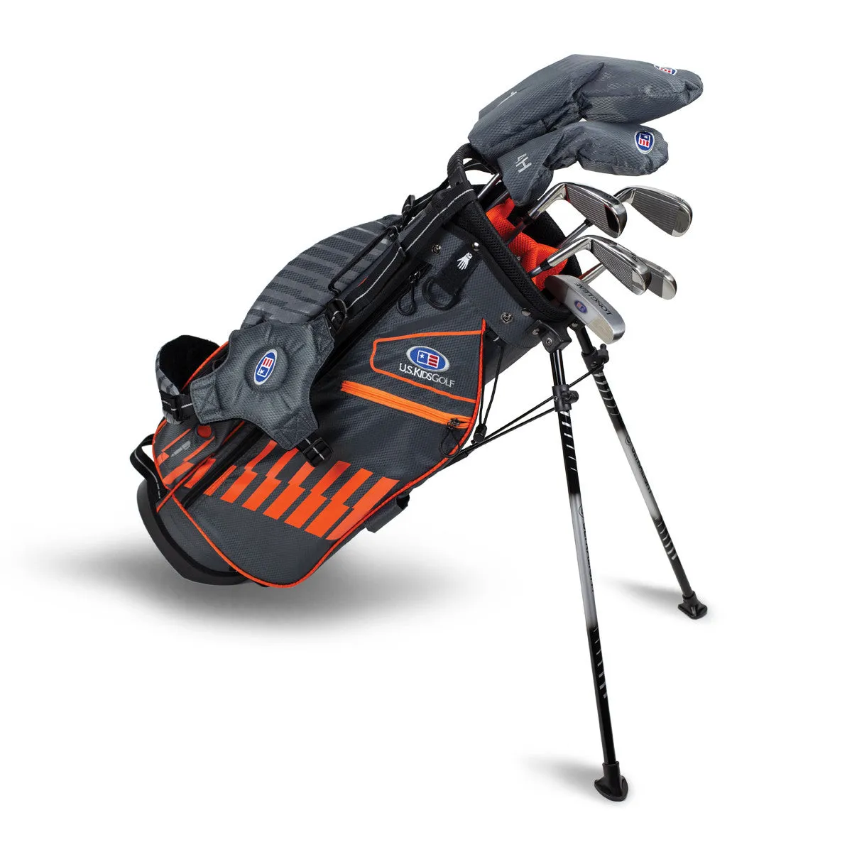 US Kids UL51-s Right-Handed 7 Club Stand Golf Set - Grey/Orange