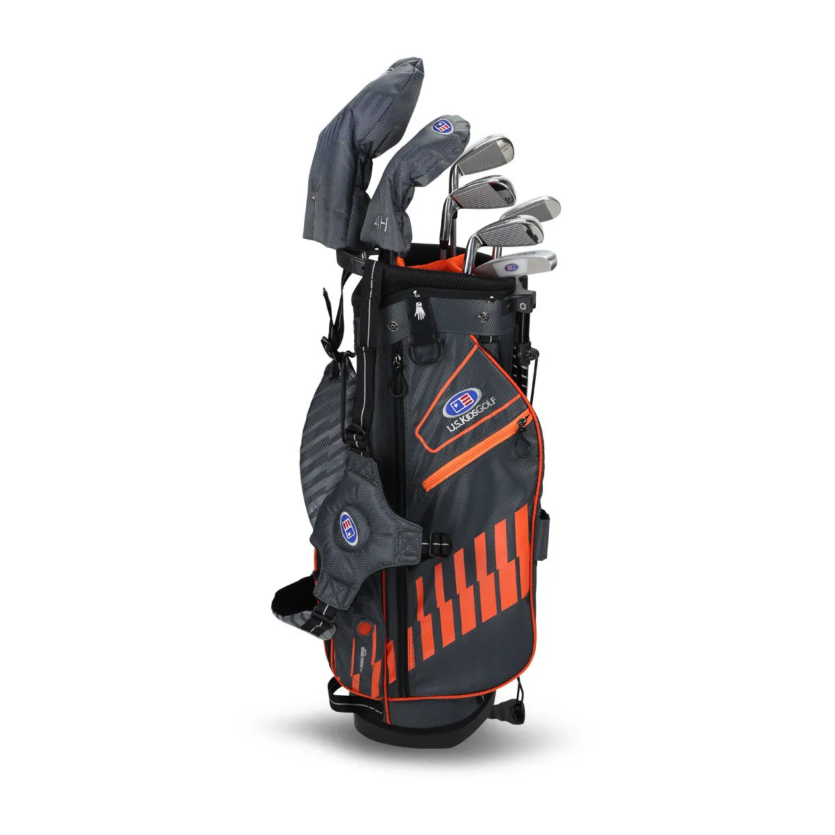 US Kids UL51-s Right-Handed 7 Club Stand Golf Set - Grey/Orange