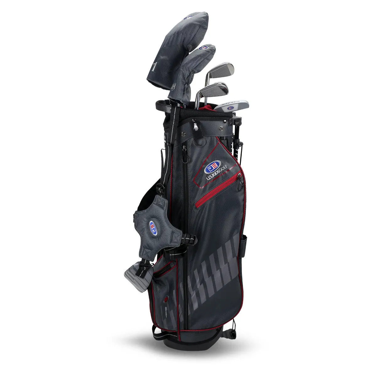 US Kids UL60-s Right-Handed 5 Club Stand Golf Set - Grey/Maroon