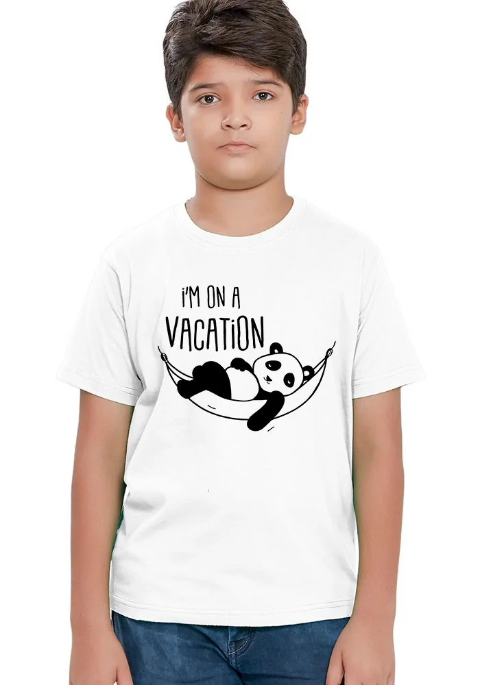 Vacation Panda Sr Kids T-Shirt