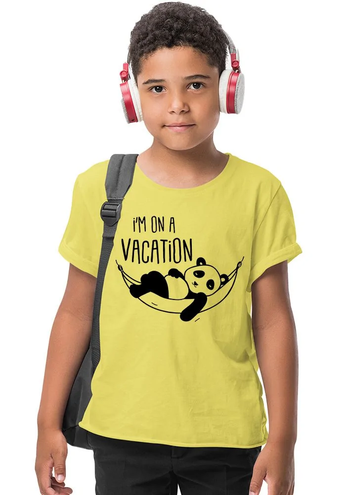 Vacation Panda Sr Kids T-Shirt