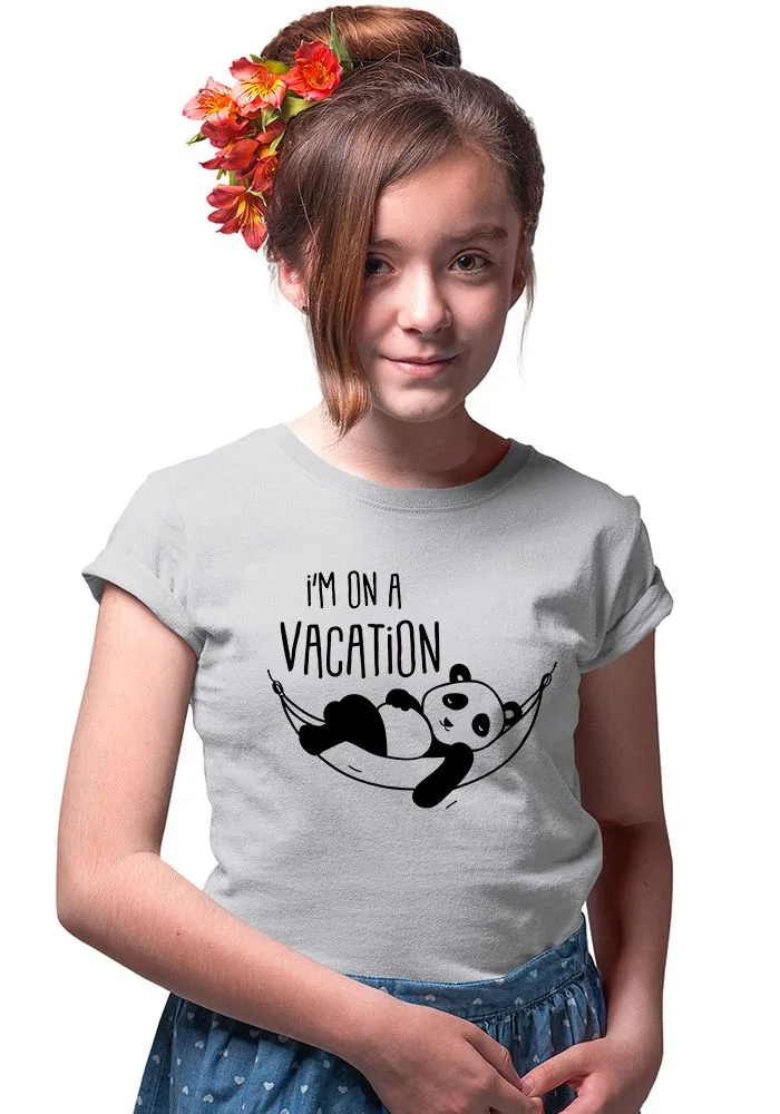 Vacation Panda Sr Kids T-Shirt