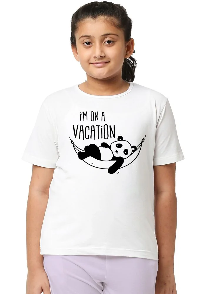 Vacation Panda Sr Kids T-Shirt