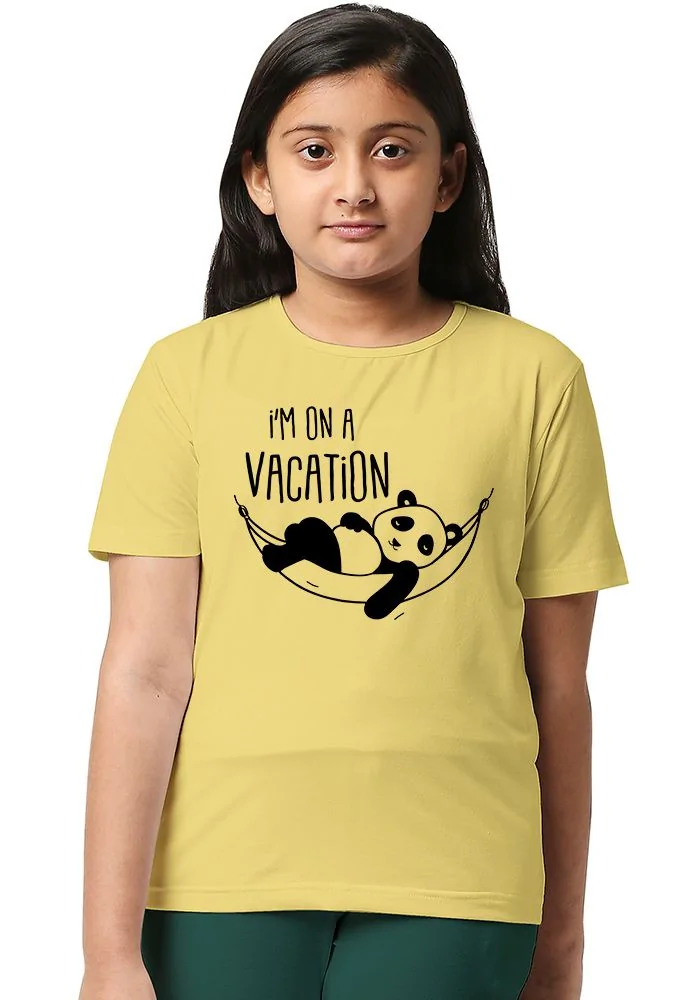 Vacation Panda Sr Kids T-Shirt