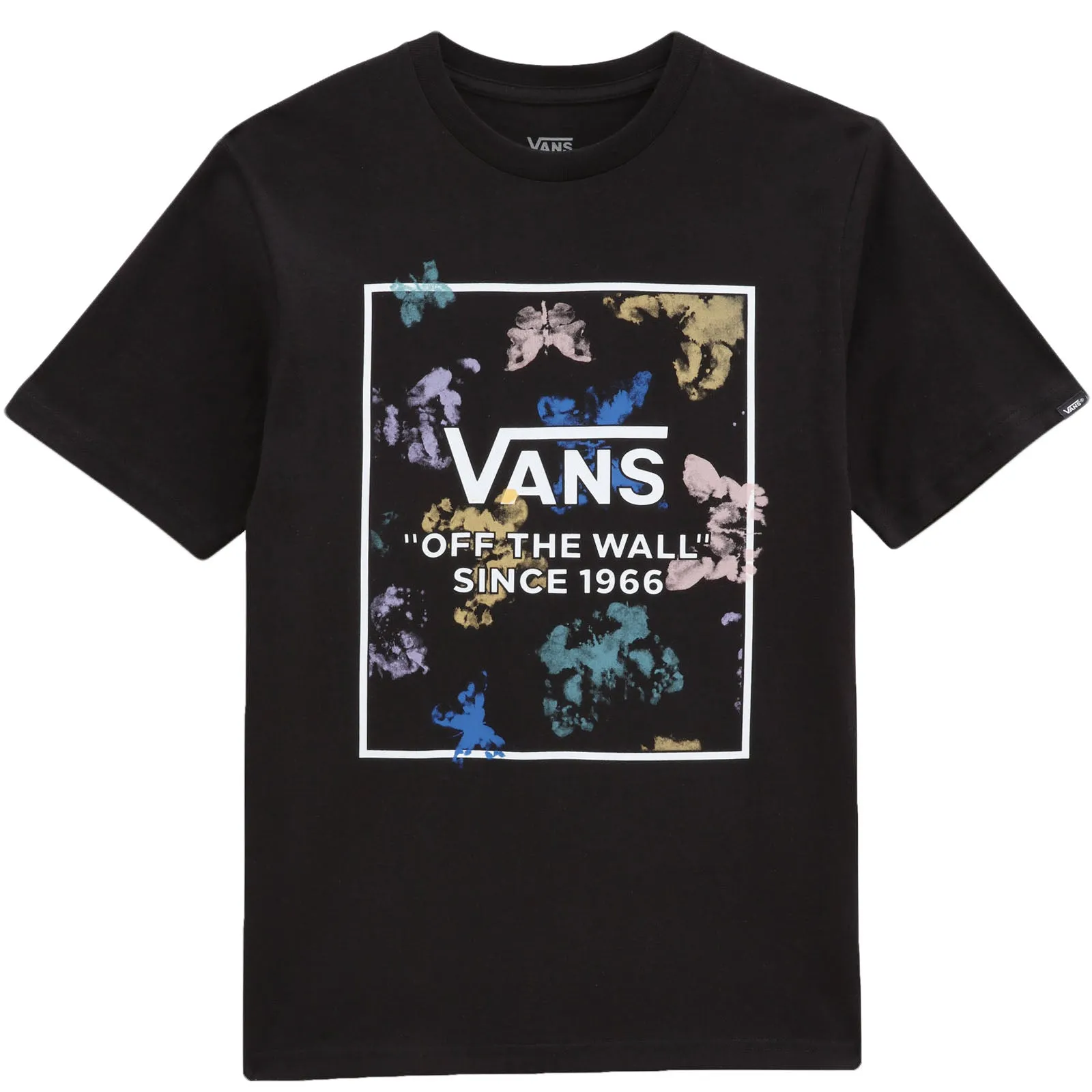 Vans Kids Blotterfly Box Crew Neck Cotton T-Shirt - Black