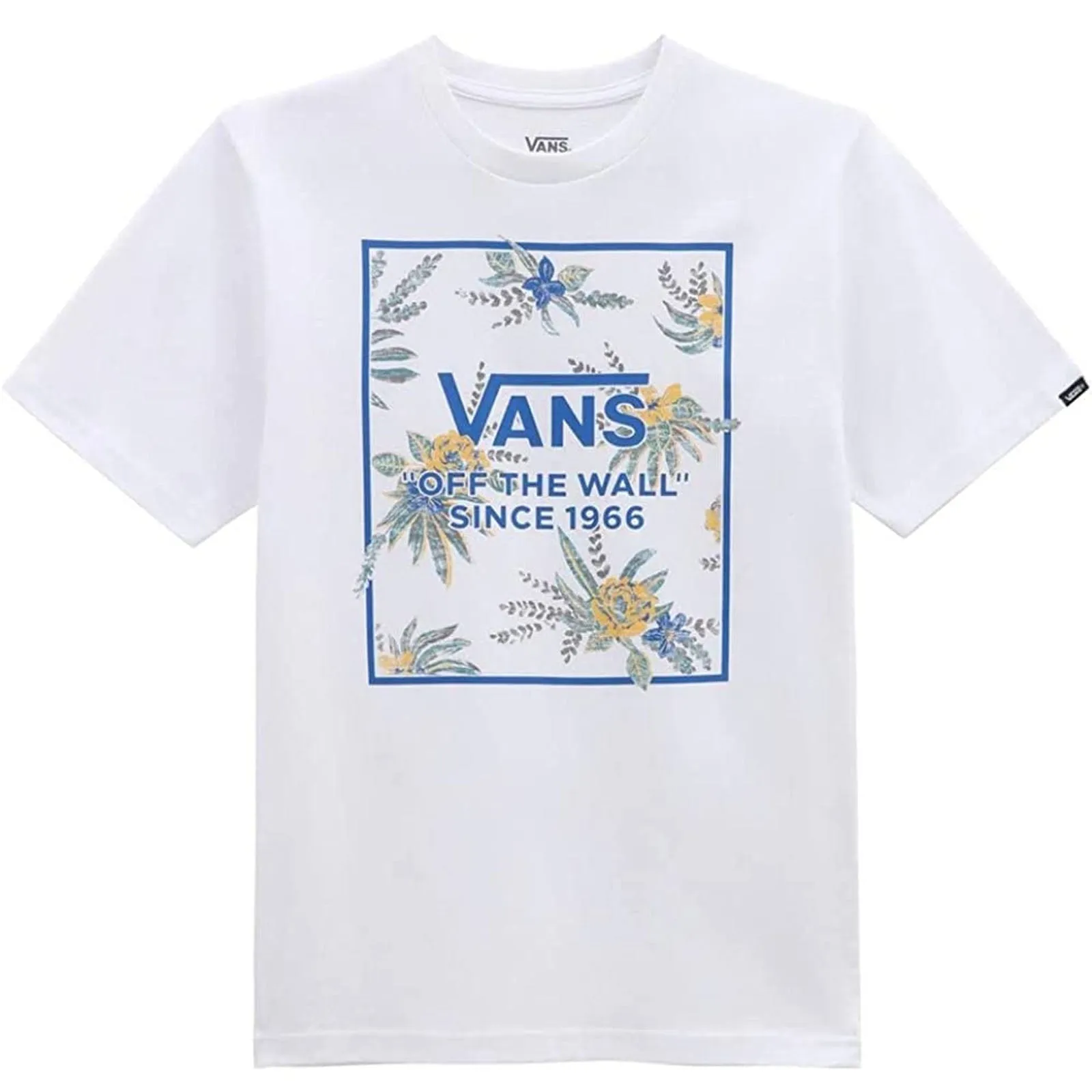 Vans Kids Califlower Box Crew Neck Cotton T-Shirt - White