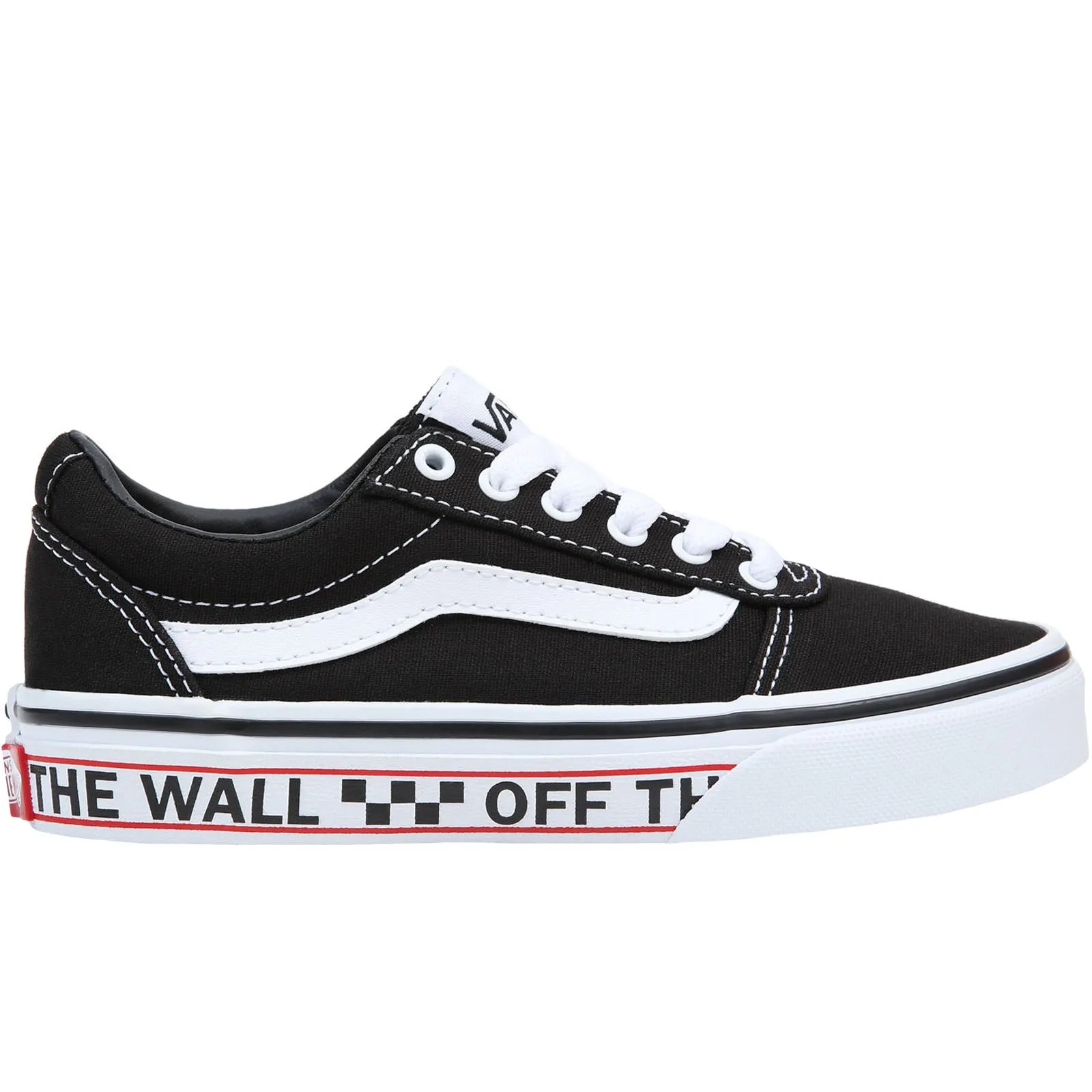 Vans Kids Ward Off The Wall Sidewall Low Rise Trainers - Black