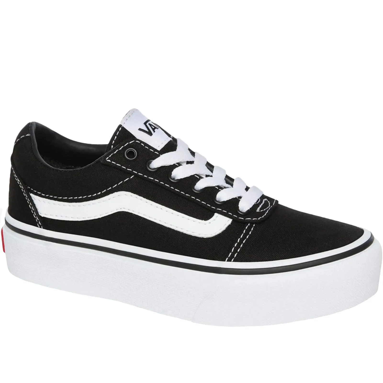 Vans Kids Ward Platform Chunky Canvas Trainers - Black