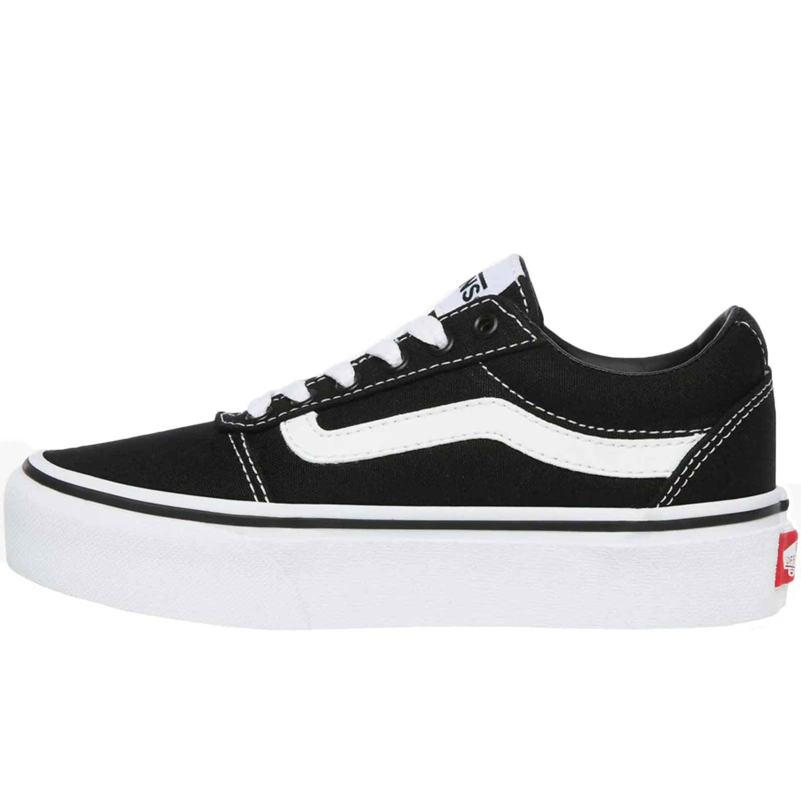 Vans Kids Ward Platform Chunky Canvas Trainers - Black