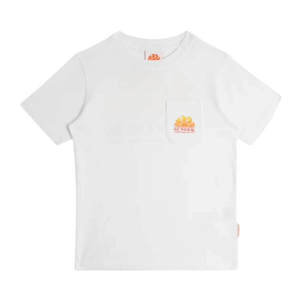 White Kids T-Shirt with Large Print