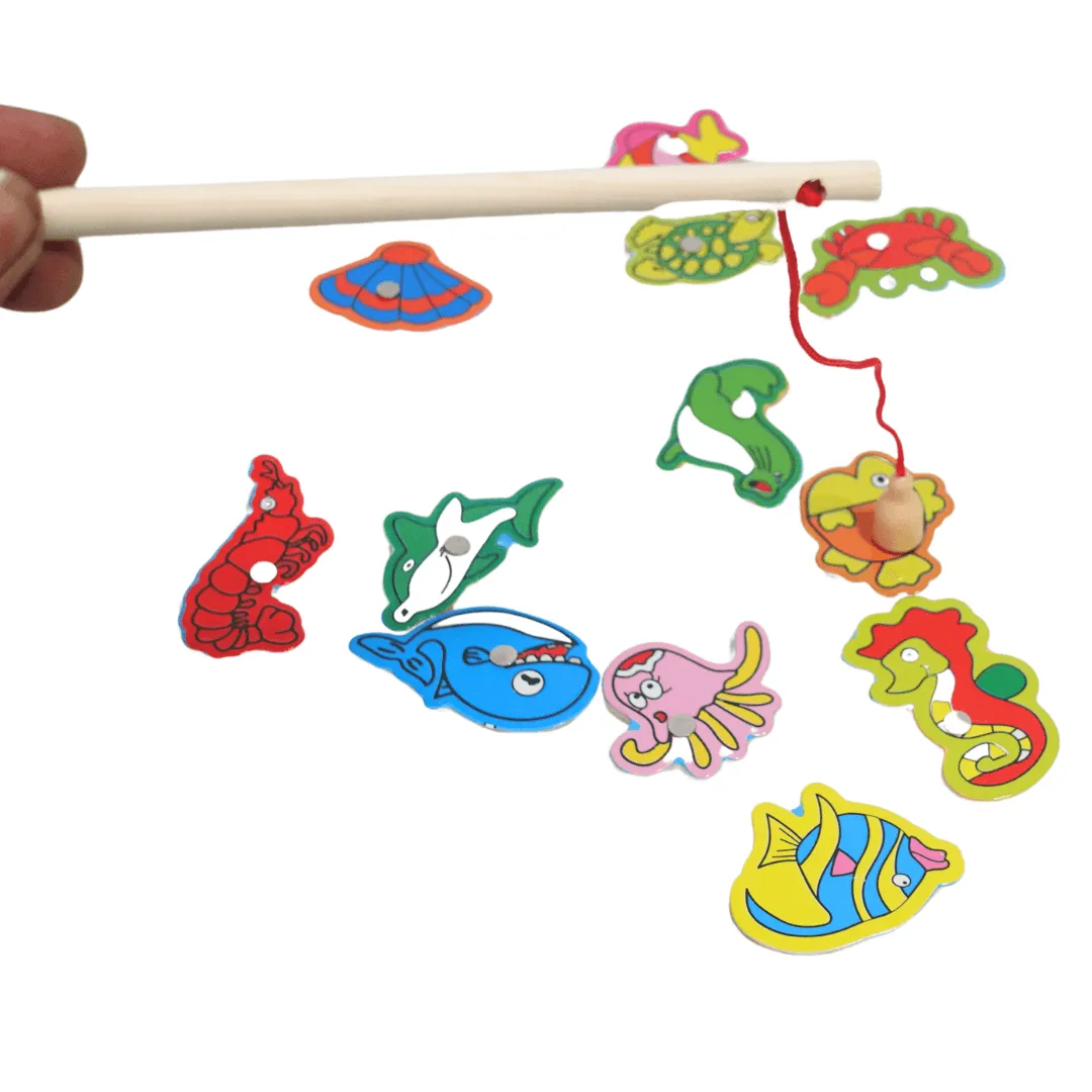 Wooden Kids Fishing Set