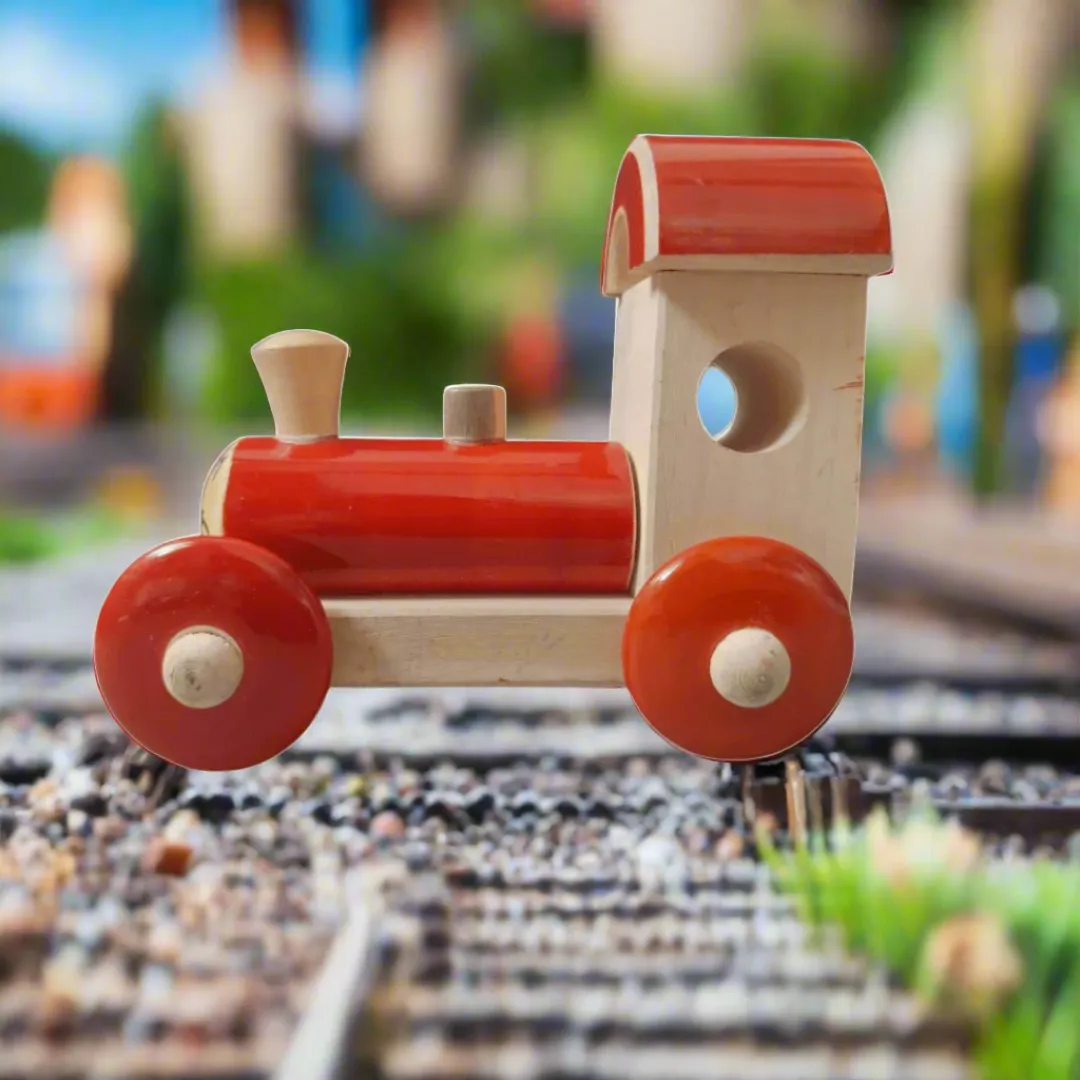 Wooden Train Engine for Kids with Random Color and Design