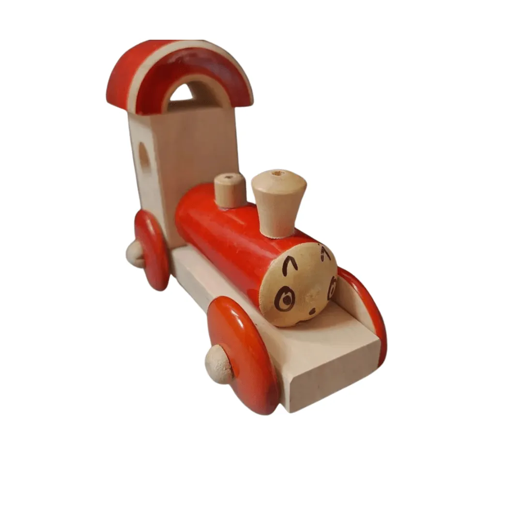 Wooden Train Engine for Kids with Random Color and Design